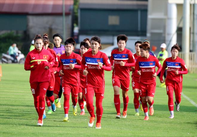 ĐT nữ Việt Nam đang tích cực tập luyện chuẩn bị cho vòng loại Olympic 2020. 