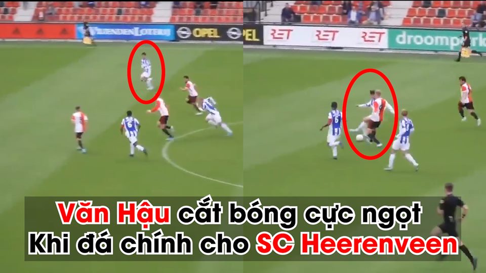 Văn Hậu cắt bóng cực ngọt trong lần đầu đá chính cho SC Heerenveen