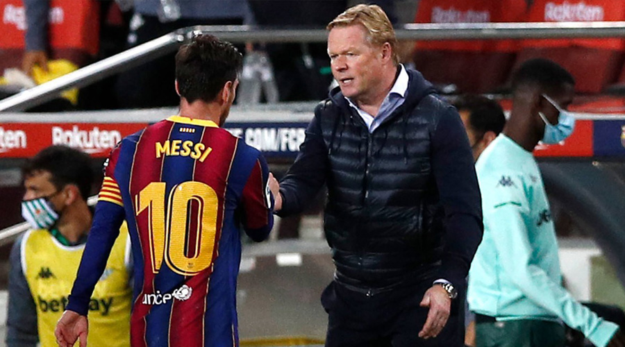 Messi nổi giận, Koeman nhanh chóng tiếp lời