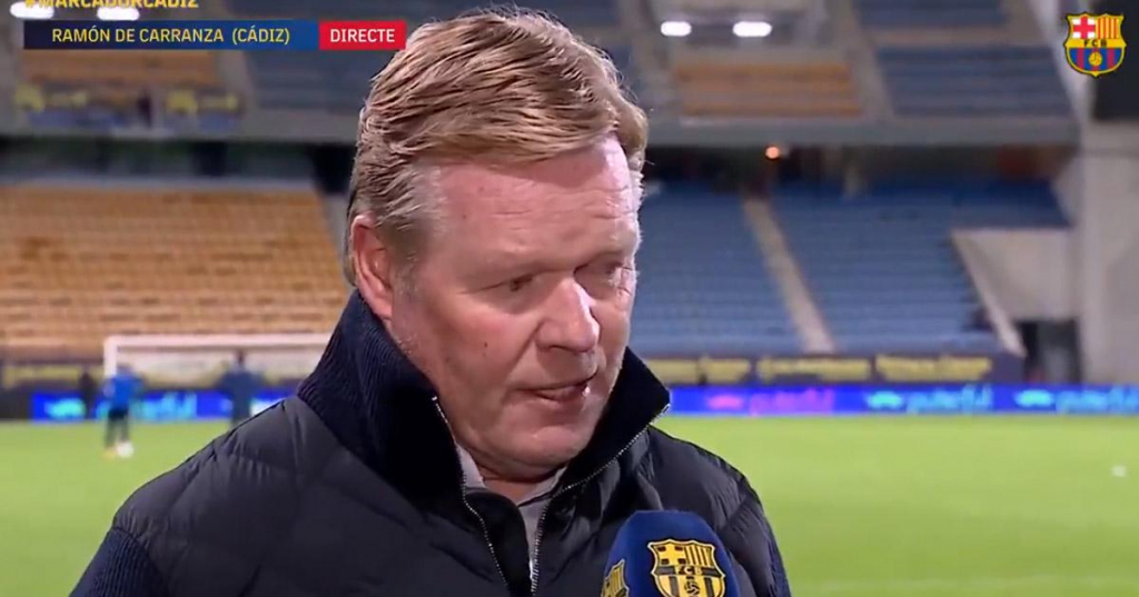 Thua sốc Cadiz, HLV Koeman không khỏi phẫn nộ về Lenglet