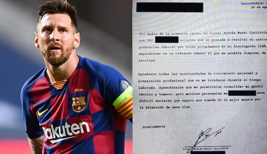 NÓNG: Nội dung chi tiết bản fax có chữ ký Messi gửi Barca