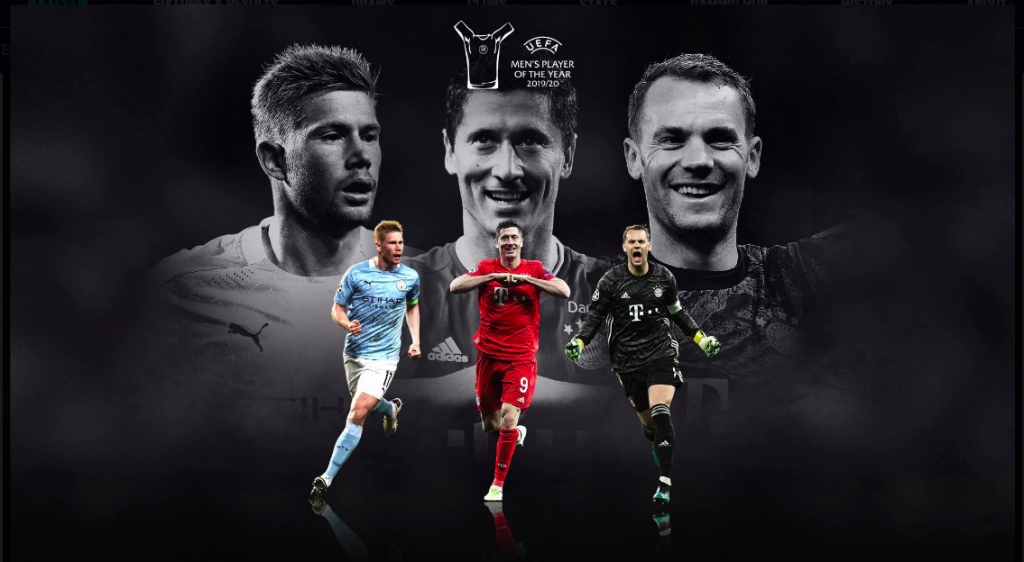 Đánh bại De Bruyne và Neuer, Lewandowski giành giải “Cầu thủ xuất sắc mùa 2019/20” của UEFA