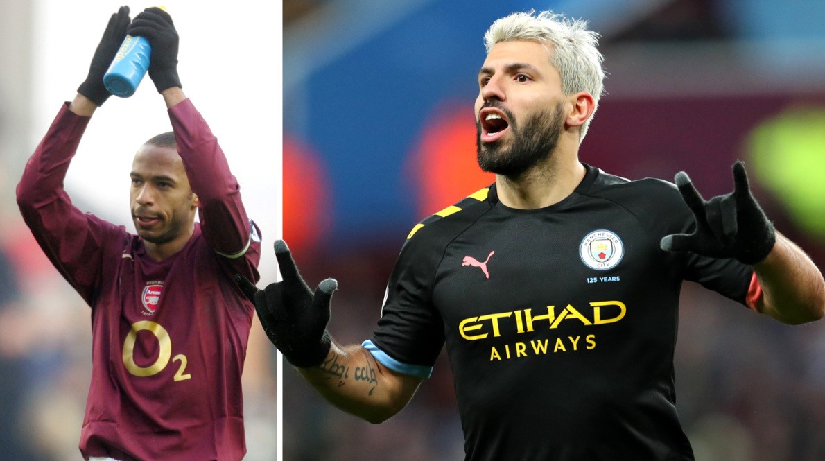 Aguero liên tiếp xô đổ kỷ lục của 2 “tượng đài” Premier League