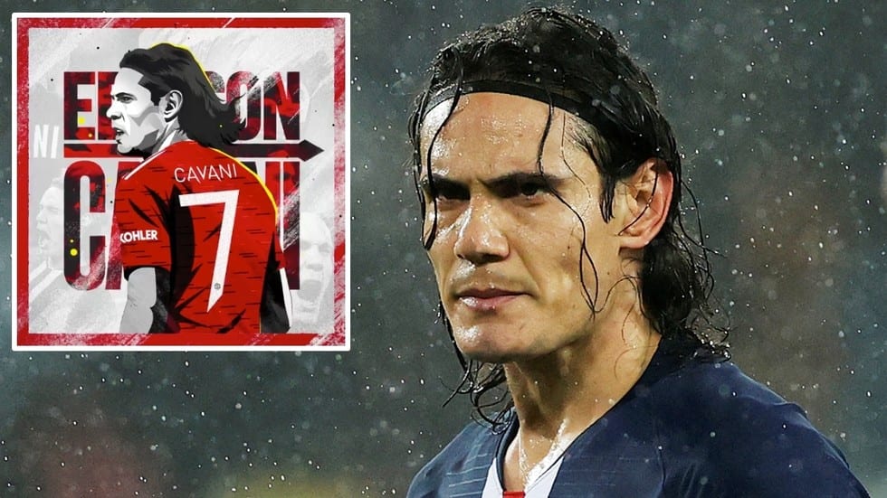 Cavani được huyền thoại MU tiếp sức sau khi đảm nhận chiếc áo số 7