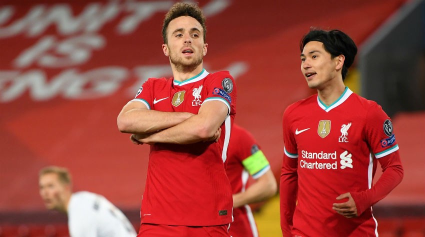 Diogo Jota ghi dấu ấn bằng bàn thắng lịch sử cho Liverpool