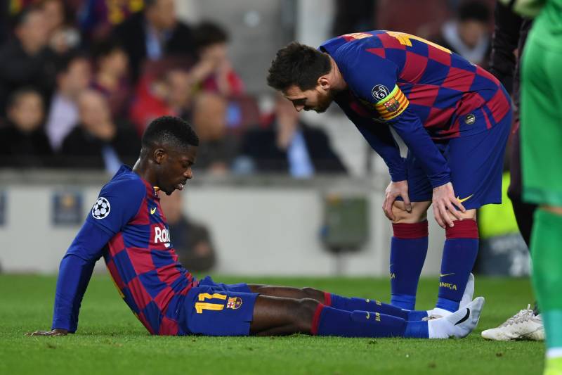 NÓNG: Barca xác nhận chấn thương của Dembele, nguy cơ nghỉ hết mùa giải