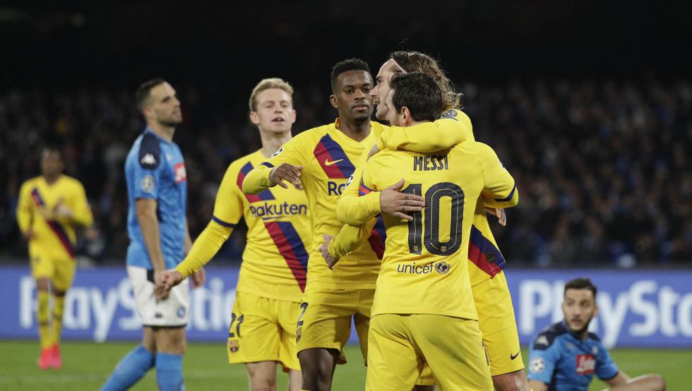 Barcelona hoà vất vả Napoli, người hùng âu lo trước lượt về