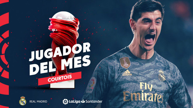 Courtois lần đầu tiên được vinh danh trong màu áo Real Madrid