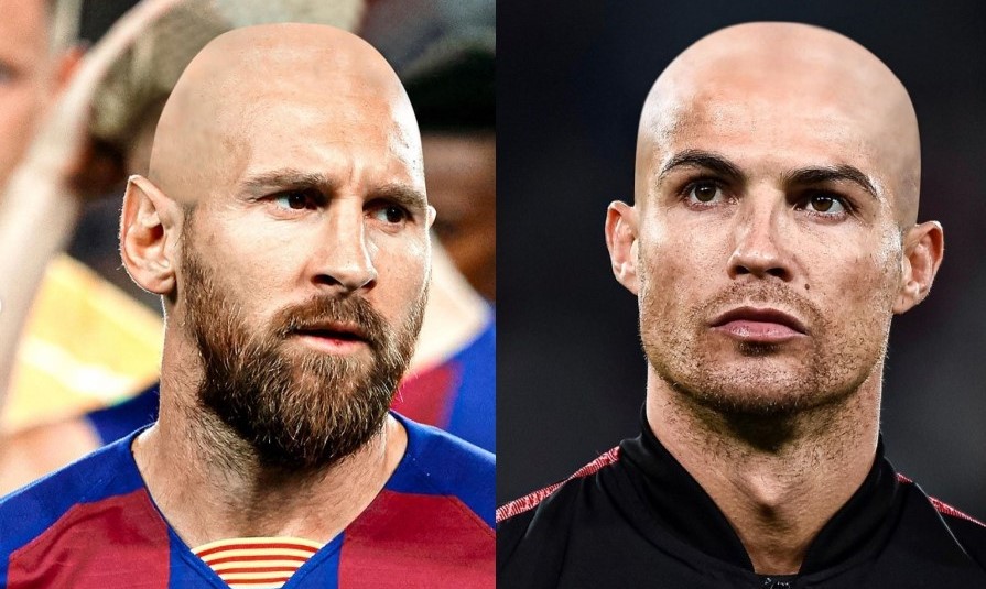 Messi – Ronaldo và những siêu sao sẽ ra sao nếu cắt tóc trọc như Mourinho?