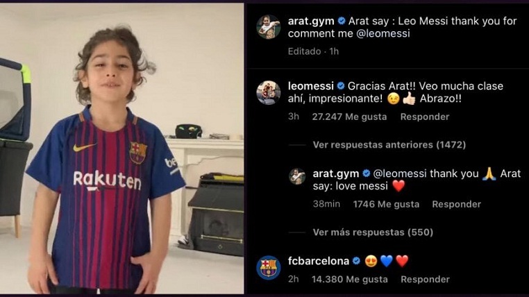 Messi trầm trồ với kỹ thuật của fan nhí 6 tuổi