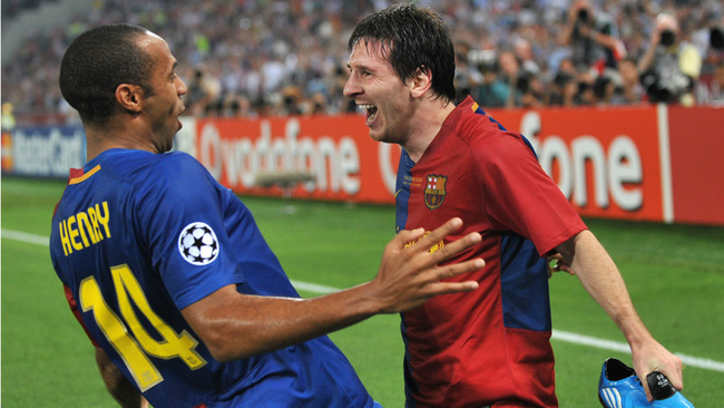 Messi từng bị “cóng” trước Thierry Henry ở Barca
