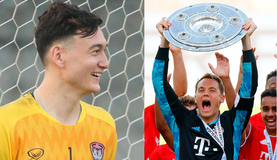 Văn Lâm phấn khích với bài tập có một không hai của Manuel Neuer