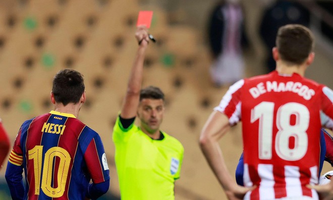 Xác định số trận Messi bị phạt sau thẻ đỏ ở trận gặp Bilbao