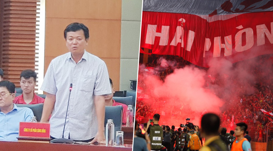 Hải Phòng thay chủ tịch: Ông Hoàn “pháo” không được cho CĐV đốt pháo