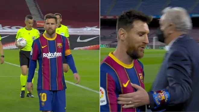 SỐC: Messi bị trọng tài đe dọa trong trận thắng nhọc của Barca