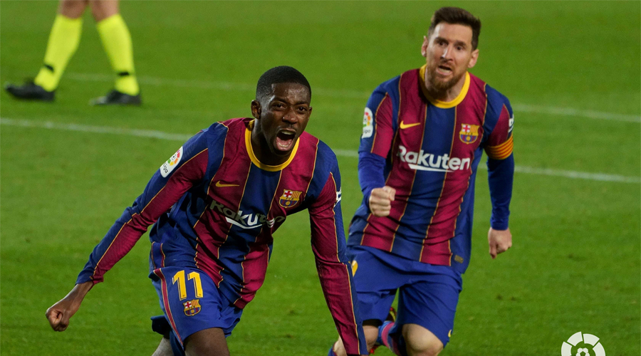 VIDEO: Siêu phẩm ở phút 90 của Dembele giúp Barca giành 3 điểm