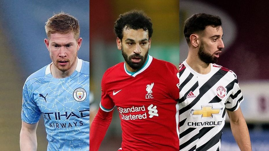 Bruno Fernandes, Salah sát cánh cùng 6 sao Man City trong ĐHTB ngoại hạng Anh