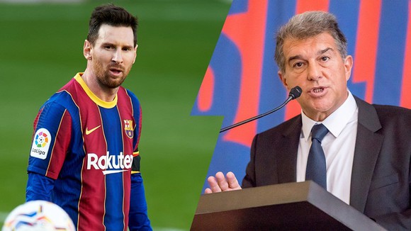 Chủ tịch Laporta giải thích lý do Barca chưa thể gia hạn với Messi