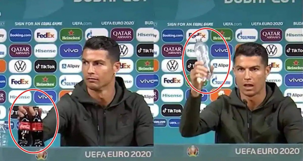 VIDEO: Ronaldo phản ứng thú vị khi ngồi chung bàn với “kẻ thù” trong buổi họp báo của BĐN