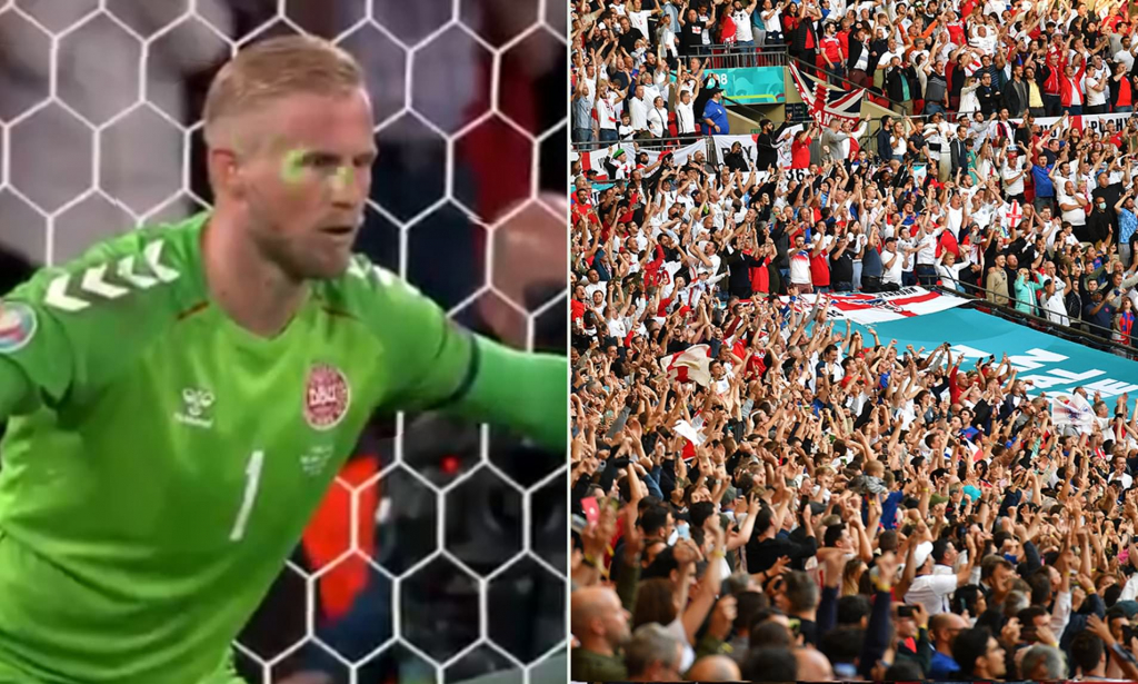 UEFA phạt nặng LĐBĐ Anh vì sự cố đèn laser trận gặp Đan Mạch
