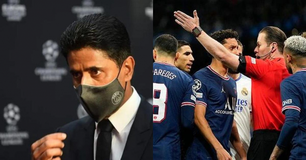 Chủ tịch PSG nhận phán quyết từ UEFA vụ đòi đánh trọng tài, dọa giết nhân viên Real