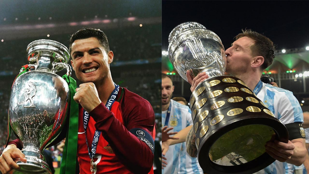 Điểm trùng hợp khó tin giữa chức vô địch đầu tiên của Ronaldo và Messi với ĐTQG