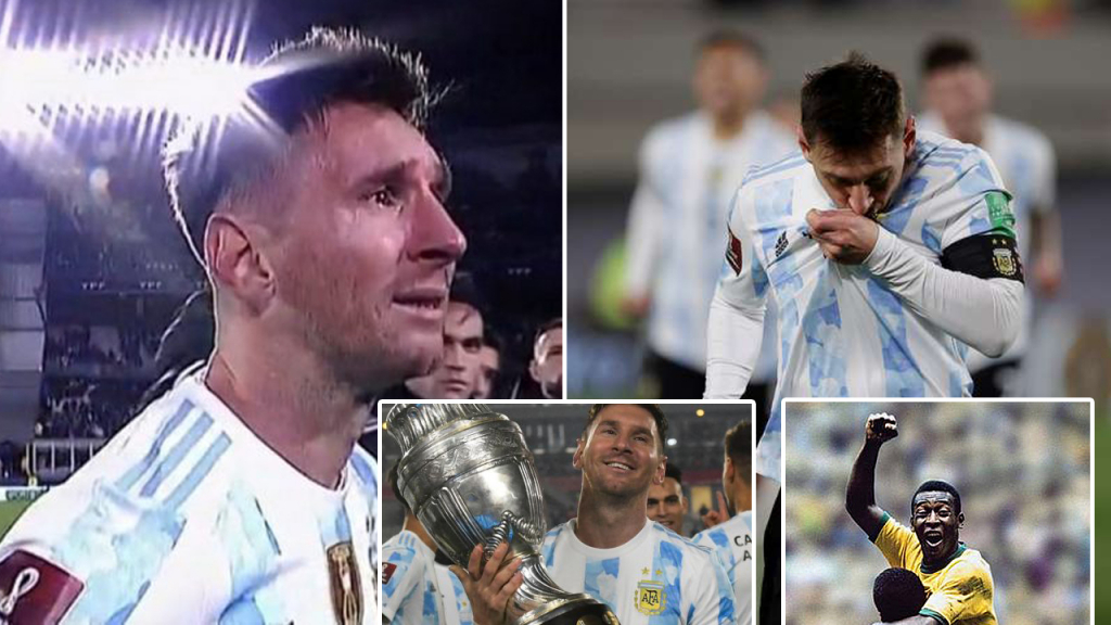 Messi khóc nức nở sau khi phá kỷ lục của Pele và nâng cao cúp Copa America