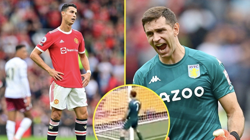 VIDEO: Ronaldo bị đối thủ thách thức đá phạt đền trận MU thua Aston Villa