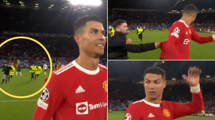 Ronaldo giật bắn mình vì fan quá khích