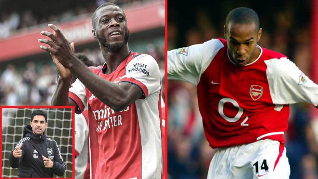 Với đội hình 4-4-2 và Pepe, Arteta có thể hồi sinh Thierry Henry tại Arsenal