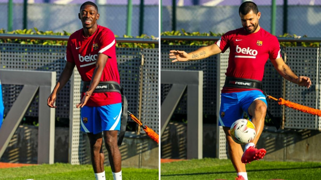 Fan Barca mừng như 'nhặt được vàng' khi Dembele và Aguero báo tin vui