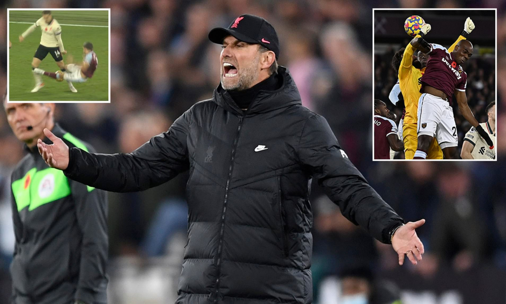 Liverpool thua đau West Ham, Klopp ‘nổi điên’ với trọng tài