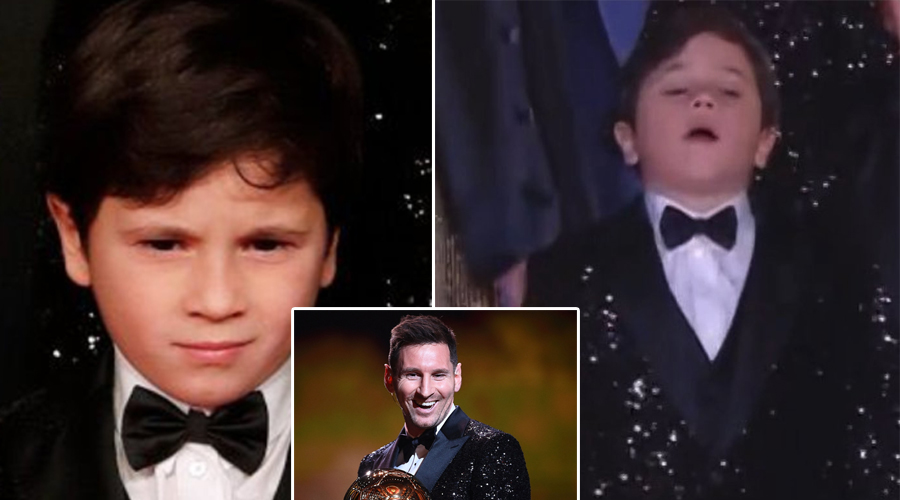 Mateo chiếm spotlight trong lễ trao giải Quả bóng vàng của Messi