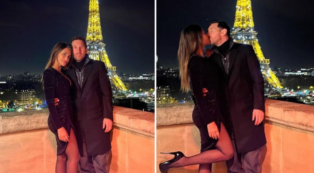 Messi khóa môi Antonella ở tháp Eiffel, báo tin vui tới NHM