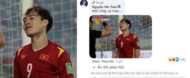 Văn Toàn “thở dài” vì không được penalty, Quang Hải nói câu thú vị
