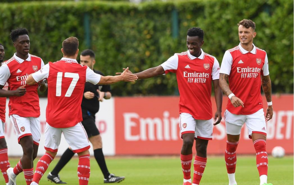 Nketiah lập hat-trick, Arsenal đại thắng trận giao hữu đầu tiên