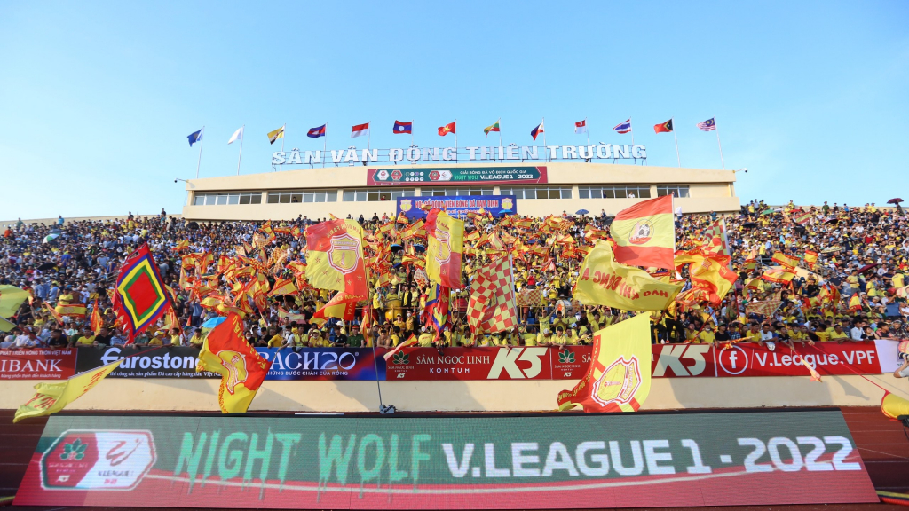 Sân Thiên Trường lập kỷ lục vô tiền khoáng hậu ở V.League 2022