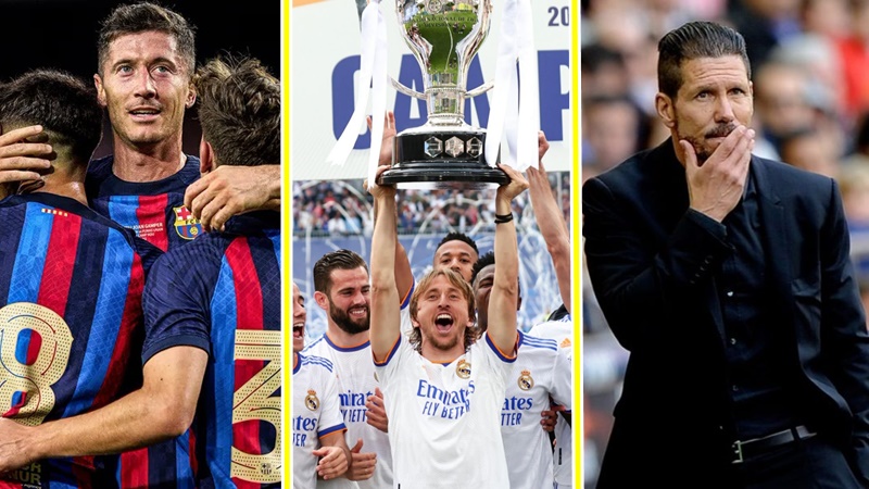Barca và 3 CLB thách thức nhà vua Real Madrid ở La Liga 2022/23