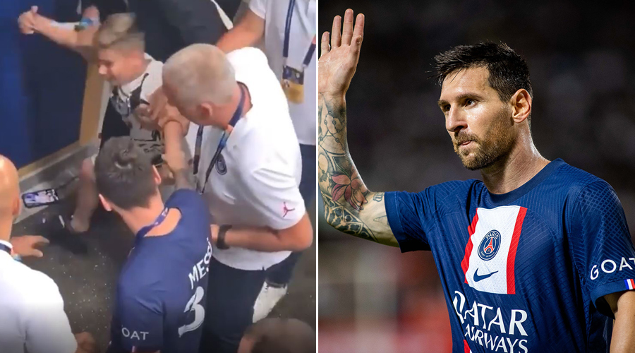 VIDEO: Messi “giải cứu” fan nhí sau trận Siêu Cúp Pháp 2022