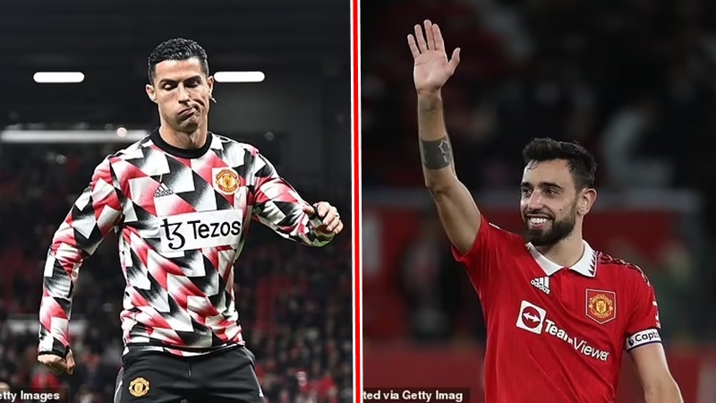 'Bruno Fernandes hạnh phúc hơn khi không có Cristiano Ronaldo trên sân'