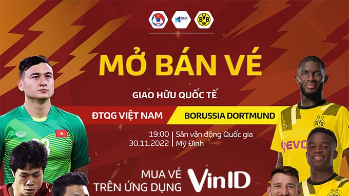 Mua vé trận ĐT Việt Nam đấu giao hữu với Dortmund ở đâu, khi nào?