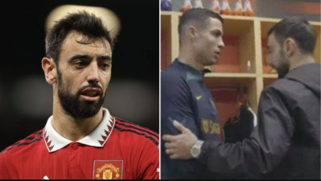 VIDEO: Bruno Fernandes tỏ thái độ với Ronaldo sau lùm xùm tố MU phản bội