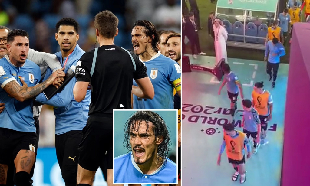 Nổi máu điên, Cavani phá màn hình VAR sau khi Uruguay bị loại