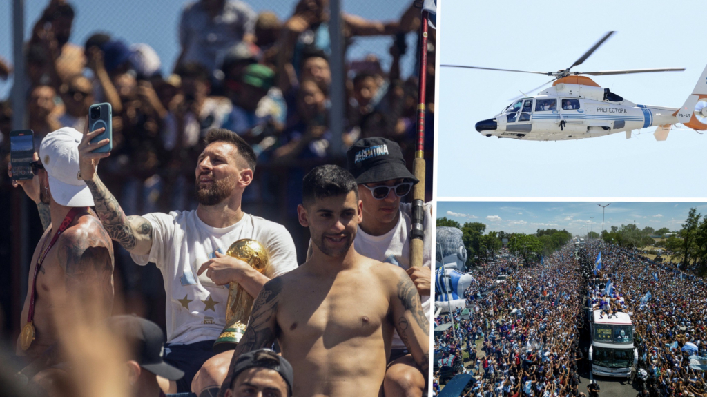 Lễ diễu hành cúp Vàng World Cup của Argentina gặp sự cố, Messi và đồng đội “quay xe” gấp