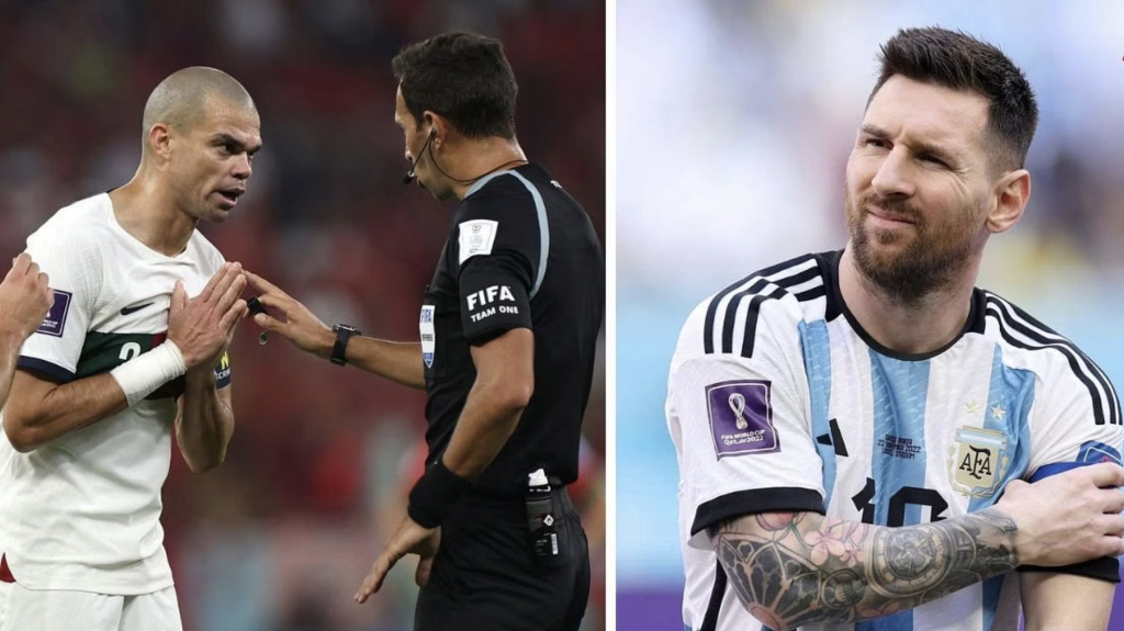 Pepe gọi tên Messi, ám chỉ trọng tài Argentina khiến Bồ Đào Nha bị loại khỏi World Cup