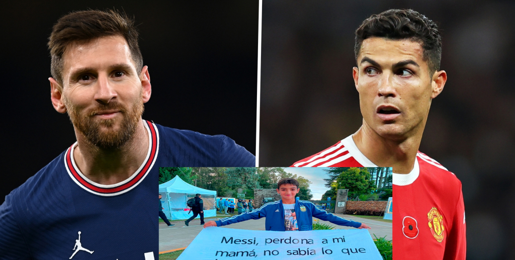 Hài hước: Fan nhí xin Messi tha thứ vì… cùng tên với Ronaldo
