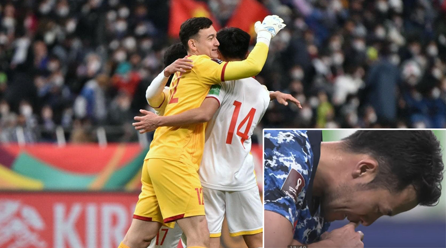 Việt Nam ăn mừng như vô địch, Nhật Bản khóc sướt mướt vì bất lực