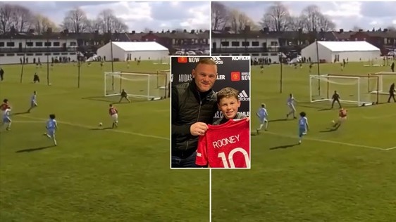VIDEO: Con trai Rooney lập siêu phẩm vào lưới Man City