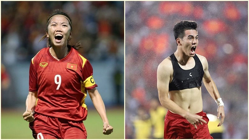 2 bàn thắng đưa U23 và nữ Việt Nam vào chung kết giống nhau đến khó tin