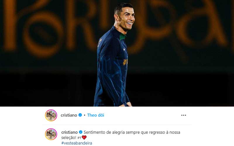 Rời Al Nassr, Ronaldo hào hứng hội quân cùng tuyển Bồ Đào Nha